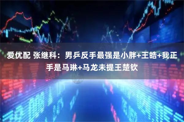 爱优配 张继科：男乒反手最强是小胖+王皓+我正手是马琳+马龙未提王楚钦